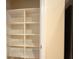 Walk-in storage space with custom shelving at 1502 Heron Ridge Blvd, Greenwood, IN 46143