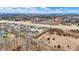 Residential area aerial shot, highlighting the spacious lots and diverse home styles at 3924 Bear Creek Way, Carmel, IN 46074