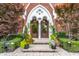 Beautiful brick home entrance with double doors and landscaping at 501 Fletcher Ave # D, Indianapolis, IN 46203