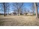 Quaint single-story stone home with a cozy and serene setting, complemented by mature trees at 5502 Radnor Rd, Indianapolis, IN 46226