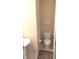 The well-kept powder room is neat and tidy and adds an element of welcome to this beautiful and comfy home at 6691 Beekman Pl, Zionsville, IN 46077