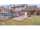 Spacious backyard featuring an in-ground pool and concrete patio, perfect for entertaining at 8333 Hunters Meadow Ct, Indianapolis, IN 46259