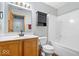 Updated bathroom featuring new vanity, tub, and fixtures at 8333 Hunters Meadow Ct, Indianapolis, IN 46259