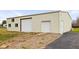 Outbuilding features a large roll-up door and a separate entrance, offering versatile usage options at 8810 E 200 S, Zionsville, IN 46077