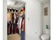 Spacious walk-in closet for your wardrobe and storage needs at 10270 Yosemite Ln, Indianapolis, IN 46234