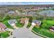 Birds eye view of a residential area with manicured lawns, tree-lined streets, and well-spaced homes at 13841 Waywing Ct, Carmel, IN 46033