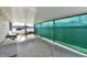 Back patio with partial privacy screen, porch swing, and space for seating at 1507 Park Dr, Lebanon, IN 46052