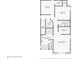 Second floor layout featuring three bedrooms, a laundry room, and primary bathroom at 1526 Laurel St, Indianapolis, IN 46203
