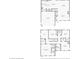 Detailed floor plan of the home showcasing layout, room dimensions, and key features on both levels at 1854 Cascades Dr, Greenfield, IN 46140
