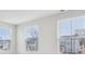 Bright room showcasing three large windows with white blinds offering neighborhood views at 1854 Cascades Dr, Greenfield, IN 46140