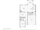 First floor plan featuring an open living area, modern kitchen, dining room, bedroom, and a two car garage at 1945 Clement St, Westfield, IN 46074