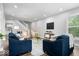 Bright and airy living room with modern furnishings, sleek flooring, and neutral decor at 2528 Guilford Ave, Indianapolis, IN 46205
