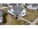 Aerial view showcasing a home's exterior with a front porch at 2712 S A St, Elwood, IN 46036