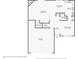 Open-concept first-floor plan with garage, living spaces, kitchen, dining area, and bathroom at 3155 N White River Pkwy E Dr, Indianapolis, IN 46208