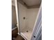 A clean, simple shower stall in a minimalist design at 3851 N Campbell Ave, Indianapolis, IN 46226