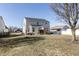 Wide backyard featuring a patio and mature trees at 4063 S Meadow Wood Ct, New Palestine, IN 46163