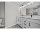 Spacious bathroom with double sink vanity, stylish mirrors, and modern fixtures at 4180 Douro Trl, Westfield, IN 46062