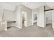 Spacious room with carpet flooring, desk nook, and easy access to the bathroom at 523 Terrace Ave, Indianapolis, IN 46203