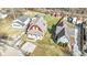 An aerial view of a quaint neighborhood featuring well-kept homes and lush greenery in a serene setting at 5334 E Burgess Ave, Indianapolis, IN 46219