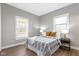 A well-lit bedroom features hardwood floors and neutral paint at 5334 E Burgess Ave, Indianapolis, IN 46219