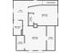 Detailed second floor plan featuring two bedrooms, loft, closets, and a bathroom at 5334 E Burgess Ave, Indianapolis, IN 46219
