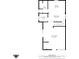 Detailed floor plan showcasing the layout of the kitchen, living room, and bath at 714 S Keystone Ave, Indianapolis, IN 46203