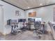 Unique office area featuring hardwood floors, light walls, and a wood plank ceiling at 912 Sweetbriar Ave, Whiteland, IN 46184