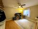 Bedroom featuring a ceiling fan and a bright window, perfect for a home office or guest room at 9978 Niagara Dr, Fishers, IN 46037