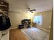 Bedroom featuring a ceiling fan and a bright window, perfect for a home office or guest room at 9978 Niagara Dr, Fishers, IN 46037
