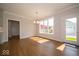 Dining area featuring a modern chandelier and natural light at 10483 St Anne Dr, Zionsville, IN 46077