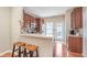 Open kitchen features stainless appliances, breakfast bar, and access to the backyard at 1225 Middlebury Dr, Westfield, IN 46074
