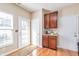 Bright kitchen area with stainless appliances and access to backyard at 1225 Middlebury Dr, Westfield, IN 46074