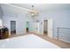 Spacious main bedroom featuring vaulted ceilings, a ceiling fan, and access to a closet and bathroom at 1288 Ivory Ct, Greenwood, IN 46143