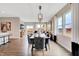 Open-concept dining area flows into the living room and kitchen, great for Gathering gatherings at 1439 Bellows Ave, Franklin, IN 46131