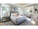 A stylish main bedroom with lots of natural light, a decorative rug, and a comfortable bed at 16799 Imperial Ct, Fishers, IN 46040