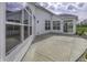 Concrete patio highlighting the outdoor living space and bright white exterior at 16799 Imperial Ct, Fishers, IN 46040
