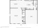 First floor floorplan featuring a kitchen, dining room, and living room at 1750 Quiet Haven Cir, Indianapolis, IN 46229