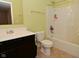 Full bathroom with tile flooring, shower and tub combination, and black vanity at 2336 Boneset Dr, Plainfield, IN 46168
