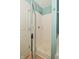 Modern tiled shower with glass door, complemented by light walls and sleek fixtures at 2336 Boneset Dr, Plainfield, IN 46168