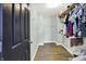 Walk in closet with shelving and rod storage for clothes and personal items at 3423 Shadow Bend Dr, Columbus, IN 47201