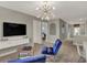 Cozy bonus room with comfortable seating, modern lighting, and entertainment center at 3870 Flora Dr, Franklin, IN 46131
