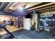 Basement gym with training equipment, a heavy punching bag, and a mural at 5683 Oakmont Blvd, Bargersville, IN 46106