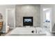 Ensuite bathroom with soaking tub, fireplace, and double vanity at 5683 Oakmont Blvd, Bargersville, IN 46106