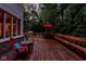 Backyard patio with chairs, tables, and grill at 5977 S 800 E, Zionsville, IN 46077