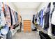 Large walk-in closet with built in shelving and drawers at 6208 W Foster Ridge Ln, Pendleton, IN 46064