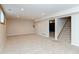 Finished basement with carpeted floor, recessed lighting, and stair access at 7472 Windridge Way, Brownsburg, IN 46112