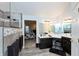 Elegant main bathroom featuring double vanity, walk-in shower, and modern finishes at 7472 Windridge Way, Brownsburg, IN 46112