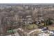 A scenic view of an estate with mature trees, and a blend of luxury amenities including a tennis court and a pool at 8001 N Illinois St, Indianapolis, IN 46260