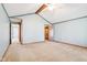 Spacious main bedroom with vaulted ceiling, ceiling fan, ensuite access and a walk-in closet at 10709 E County Road 100 N, Indianapolis, IN 46234