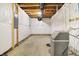 Unfinished basement with exposed ductwork and a water softener at 14474 Treasure Creek Ln, Fishers, IN 46038